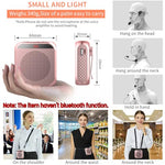 ZORBES® Portable Mini Voice Amplifier 10W 2200mAh Rechargeable PA System Speaker for Teachers Singing Coaches Training Presentation Tour Guide Pink 3 PCS