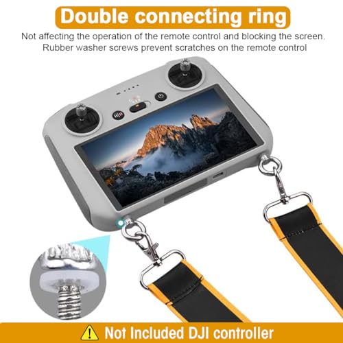 ZORBES® Neck Strap for Controller for DJI Mini 3 Pro 4 Air 2S Mavic 3 22.8 inches Detachable with Attachment Rings Classic 3PCS