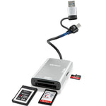 Verilux SD Card Reader for Fast Photo and Video Transfer with Dual USB-C and USB-A | 10Gbps Plug and Play Access for Laptops and Smartphones