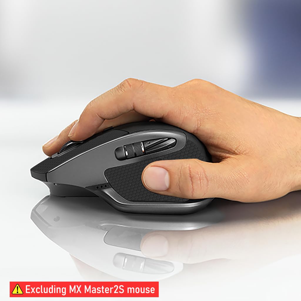 Verilux® Mouse Grip Tape for MX Master 2S Mouse Anti Slip, Non Fading Mouse Skin, Sweat Resistant, Easy to Use, Self Adhesive Design, Pre Cut (Mouse is not Included)