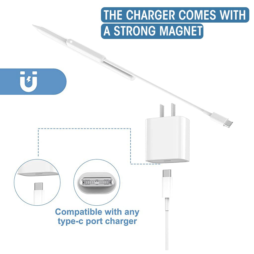 ZORBES® Magnet Charger for Apple Pencil 2nd Generation, Type C Charging Magnet Charger for Apple Pencil 2nd Generation, Not Include Apple Pencil 2nd Generation