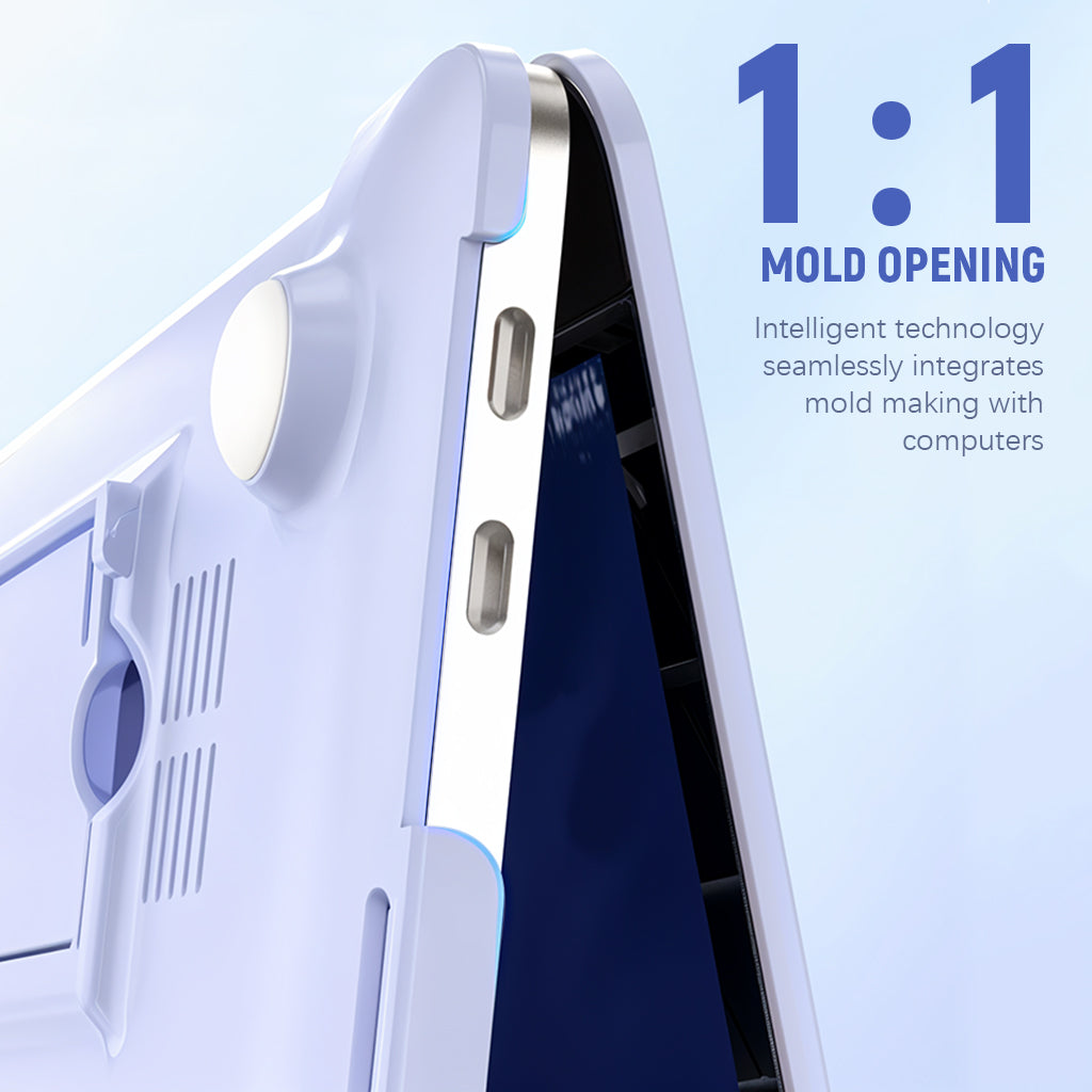 ZORBES® Laptop Case for MacBook Air 13.6 inch Sleek Purple Matte Laptop Case with Riser Stand Universal Laptop Case for MacBook Air 13.6 inch A3113 M3/ A2681 M2