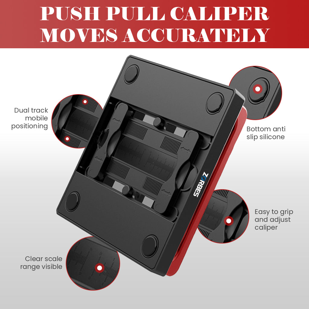 ZORBES® Desk Laptop Stand 3-16'' Mobile Device Organizer Rack Adjustable Spacing Phone/Tablet/Laptop StandAnti Slip Base Design Rugged ABS Desk Mobile Device Organzier for Home, Kitchen, Office