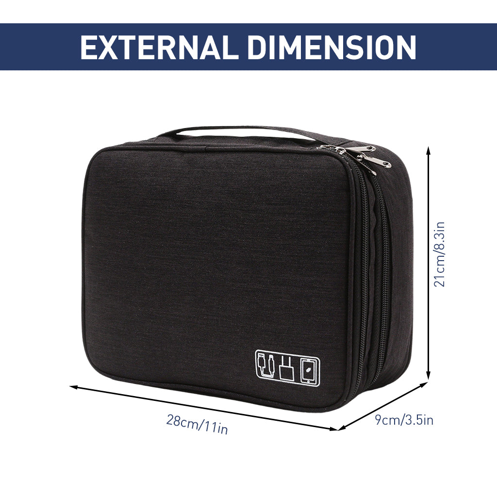 Verilux® Electronics Organizer Travel Case, Water Resistant Cable Organizer Bag for Travel Essential