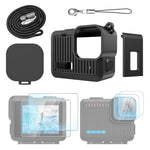 ZORBES® For GoPro Hero 4K Silicone Case Cover, Silicone Camera Shield & HD Tempered Glass Lens Screen Protectors for Gopro Hero 4K Camera ,Anti-scratch Silicone Case Covers Hero 4K Accessories Kit