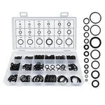 Serplex® 225 PCS O-Ring Assortment Kit Set, Premium Rubber Gasket AC System Seal Kits, Universal Gasket Washer for Car, Professional Plumbing, Faucet, Mechanic, Repairs, Air or Gas Connections-Black