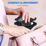 ZORBES® Mobile Stand for Table, Aluminum Mobile Holder for Table, Foldable Tablet Stands 360° Rotatable Phone Stand Holder Adjustable Height & Tilting for iPhone/iPad/Tablets, Most Devices in 4-12.9"