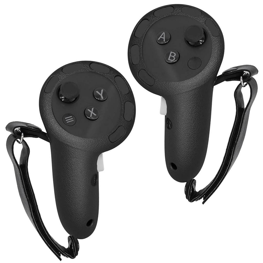 ZORBES® Controller Grips Cover for Meta/Oculus Quest 3/Quest 3S Accessories, Silicone Grips Cover with Controller Hand Straps Compatible with VR Touch Controller Cover
