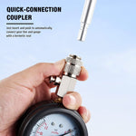 ZORBES® 8 PCS Diesel Engine Compression Gauge Tester with Portable Box,Professional Cylinder Pressure Test Tool Kit for Car & Truck, Automotive Test Kit