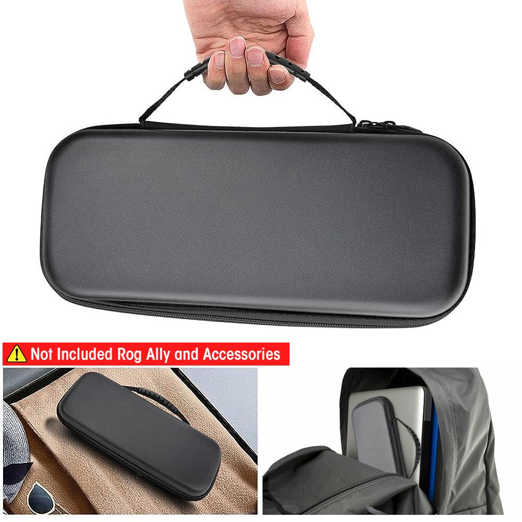 ZORBES® Carrying Case for Rog Ally & Accessories, Portable Handbag for Rog Ally, EVA Carrying Case with 10 Games Cartridges Slot Waterproof Protective Storage Bag Travel Case for Rog Ally Console