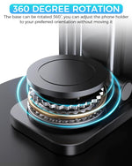 ZORBES® Phone Stand Desk Metal Phone Holder 360° Rotatable Mobile Phone Stand, Adjustable Tilting Mobile Stand, Anti-Slip Metal Phone Stand for iPhone 15/14/ 13, Samsung, More