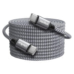 Verilux Type C to Type C Cable with 60W PD Fast Charging and 9.8 ft Nylon Braided Design