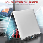 ZORBES® Adjustable Size Vertical Laptop Stand Slot for Desk Foldable, Ventilated Riser for Gaming, DJ & Office Use Safe & Practical Support for Apple & Other Laptops