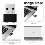 Verilux USB Mouse Jiggler for Work from Home with 3 Modes and Memory Function | 3 PCS