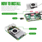 Verilux® Cooler for Raspberry Pi 5, Combines a Temperature-Controlled Blower Cooling Fan and an Alumium Heatsink and Thermal Pad to Accelerate Heat Dissipation for Raspberry Pi 5