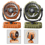 Verilux® 3 in 1 Table Fan with Night Light, 270°Automatic Oscillating Head and 300°Manual Flip, Desktop Fan with 100 Digital Speed Adjustable, with Clip and Power Bank for Home, Office, Camping