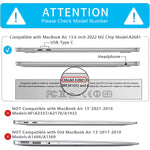 ZORBES® Polycarbonate Laptop Cover 13.6 inch for Case Cover Laptop Case Compatible with 2022 Release M2 A2681 Case Waterproof Laptop Protector Hard Case & Back Cover,Clear