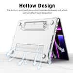 ZORBES® Laptop Cover Laptop Case Compatible with MacBook Air 15.3 inch Case M2 A2941 2023 Clear Hard Shell Cover with Riser Design Protective Case for MacBook Air M2 Cover with Touch ID