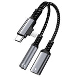 Verilux® 2 in 2 and USB C to 3.5mm Headphone and Fast Charger Adapter