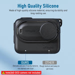 ZORBES® Silicone Protective Case Cover for Insta360 GO 3 with Separate Camera Lens Cover, Anti-Scratch Protective Cover Silicone Cover for Insta360 GO 3 Action Camera with Lanyard