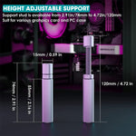 ZORBES® Graphics Card Bracket, Aluminum Alloy Graphics Card Holder Bracket, GPU Stand. Adjustable Height Graphics Card GPU Brace Support Video Card Sag Holder Bracket Support Desktop Computer Silver