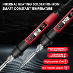 Serplex® Soldering Iron Kit Set 60 Watt Original 220V Fast Heat up, LCD Digital Solder Irons, 180~520°C Adjustable Temperature Soldering Gun Set with 5pcs Extra Tips, for Electrical Repairs, DIY
