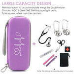 ZORBES® Stethoscope Case Protable Stethoscope Bag, Shockproof Protective Stethoscope Case for Littmann/Omron/ADC/Dixie EMS Stethoscope, with Extra Mesh Pockets for Small Accessories (Bag Only)