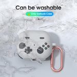 ZORBES® Earbuds Case Cover for Samsung Galaxy Buds 3 Protective Silicone Skin Cover with Carabiner Fashion Retro Gaming Machine Earbuds Case Cover for Samsung Galaxy Buds 3/3 Pro, Grey