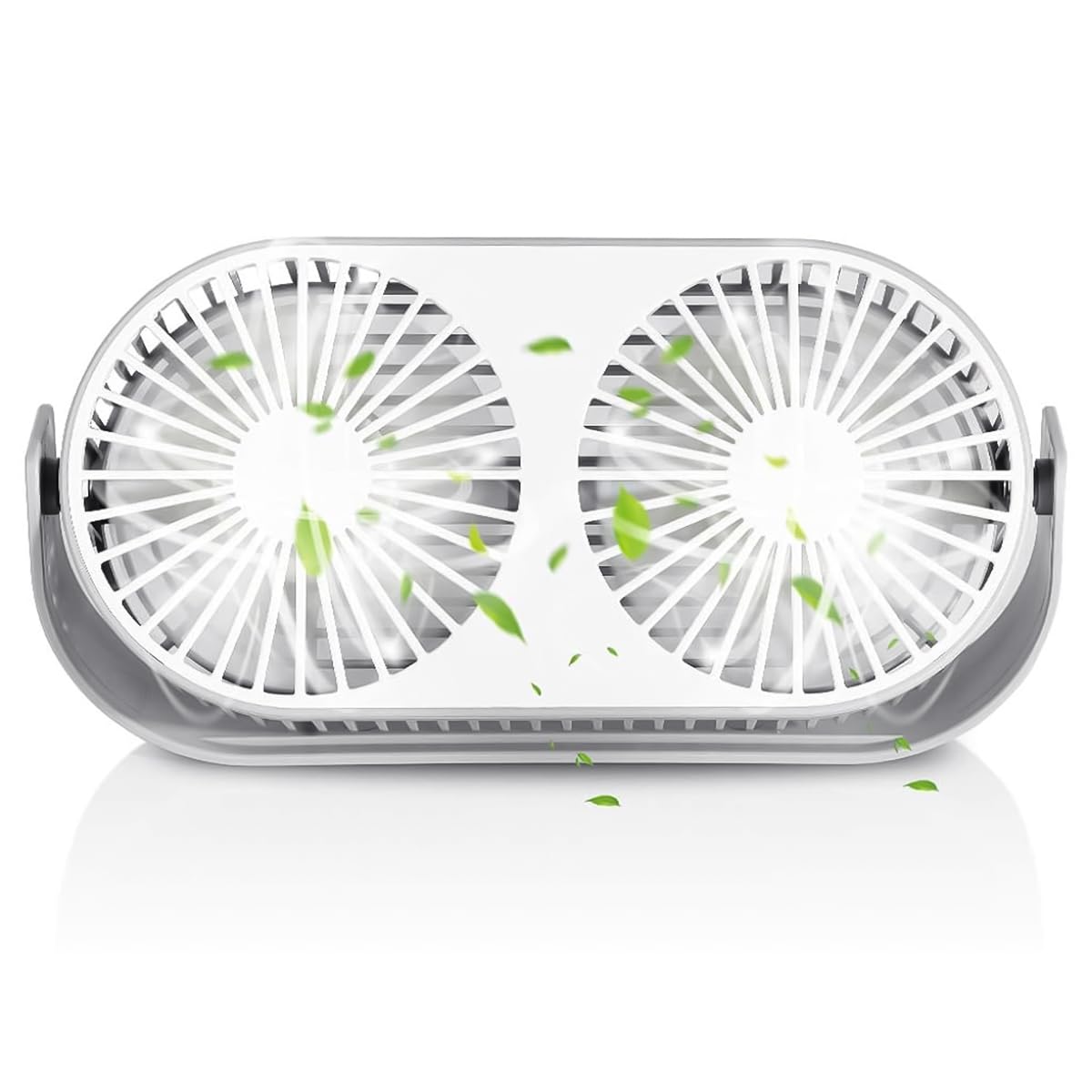 Verilux Table Fan for Home and Office with Dual Fan Aromatherapy Design | 26×15×5 cm Portable USB Cooling
