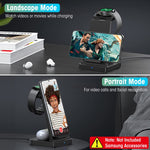 ZORBES® Charging Station for Samsung Phone, Earbuds, Smartwatch, 3-in-1 Charger Station with Power Adapter, Fast Wireless Charger Stand for Samsung Galaxy Watch 5 Galaxy S23/Z Flip, Buds Live, More