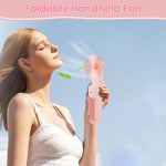 Verilux Folding USB Fan for Travel with 1500mAh Battery and Dual Soft Blades | 4 in 1 Design