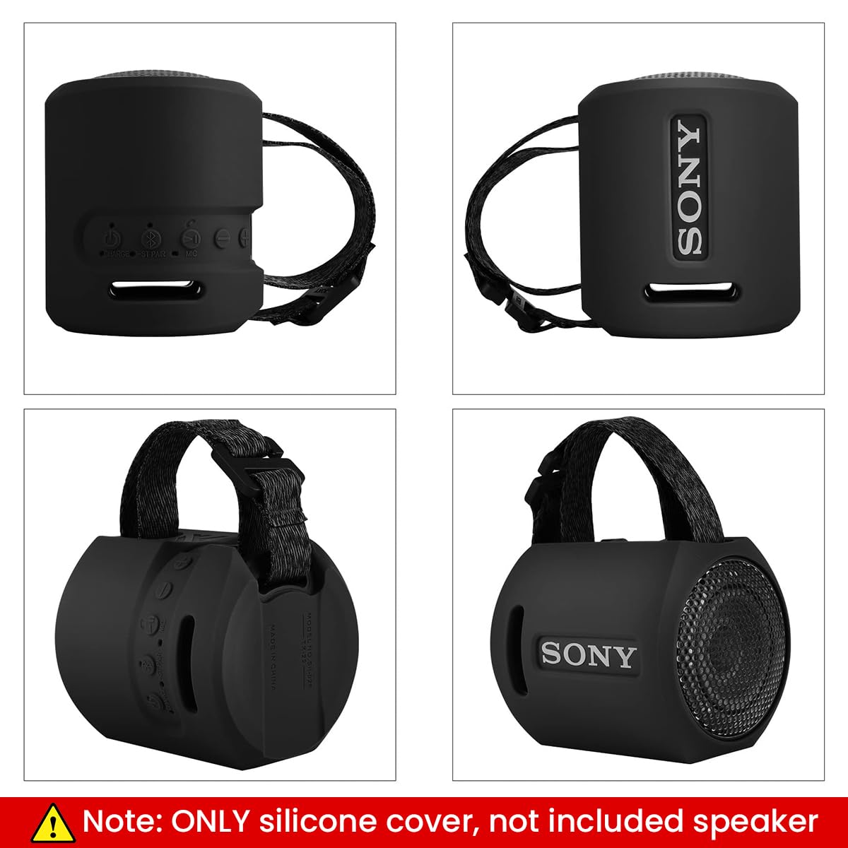 Verilux Silicone Cover Case for Sony SRS-XB13 Speaker with 4 Side Stand Pins | Shockproof Sleeve