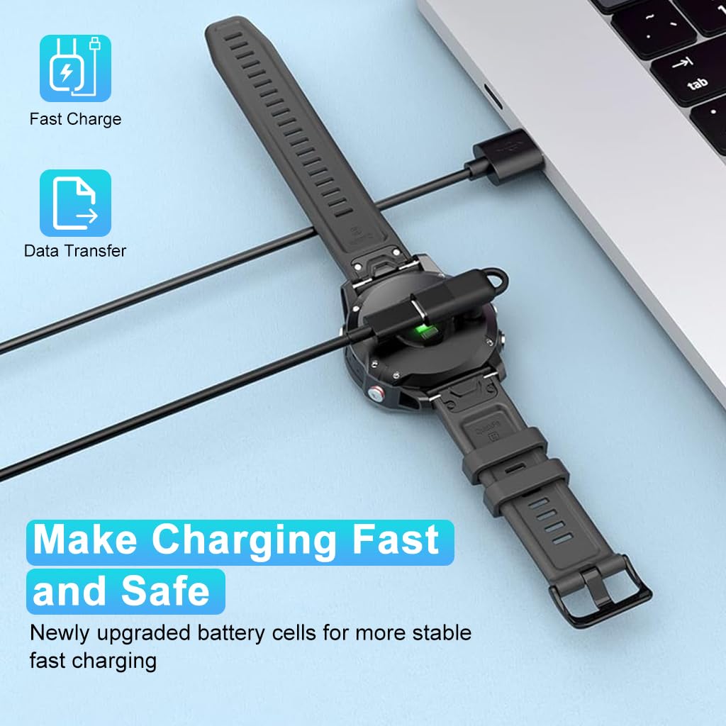 ZORBES® USB C to Garmin Adapter Garmin Charging Cable to Type C Adapter Universal Garmin Charging Cable Adapter Compatible with Garmin Fenix 7/7S/7X/6/6S/6X/5/5S/5X/Forerunner 245/255/Vivoactive 3/4