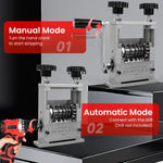 Serplex® 6-IN-1 Manual Wire Stripper Machine for Drill-Operated Wire Stripper Tool with Hand Crank 3-17mm Diameter Cable, Manual Stripping Machine Featuring 6 Tracks & 5 Carbide Blades