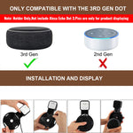 ZORBES® Wall Holder for Alexa Echo Dot 3rd Generation, Space-Saving Solution Wall Mount with Cord Management for Your Smart Home Speakers, Alexa Echo Dot Accessories (Holder Only, Black)