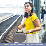 ZORBES® Funda de Transporte Rígida para Accesorios de Auriculares de Realidad Virtual Meta Quest 3/3S/Meta Quest 2/Meta Quest Pro/Pico 4/Pico 4 Pro VR, Impermeable y Sin Pelusa, para Viaje y Hogar