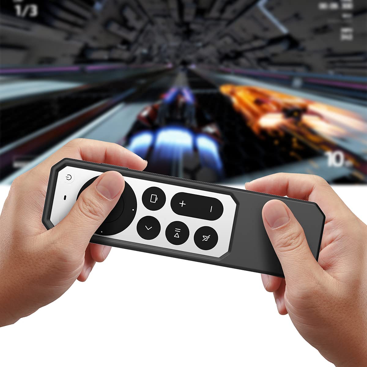 Verilux 2021 Silicone Protective Case for Apple 4K HD TV Siri Remote 2nd Gen - Anti-Slip Durable Silicone Shockproof Rubber Cover - Skin-Friendly Washable Protective Cover Sleeve (Black)