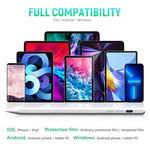 Verilux® Tablet Stylus Pen with 4 Tips, Universal Stylus Pen for Issued after 2018 iOS & Android Tablets, USB Rechargeable Magnetic Tablet Stylus Pen for iPad -No Bluetooth No Palm Rejection Function-