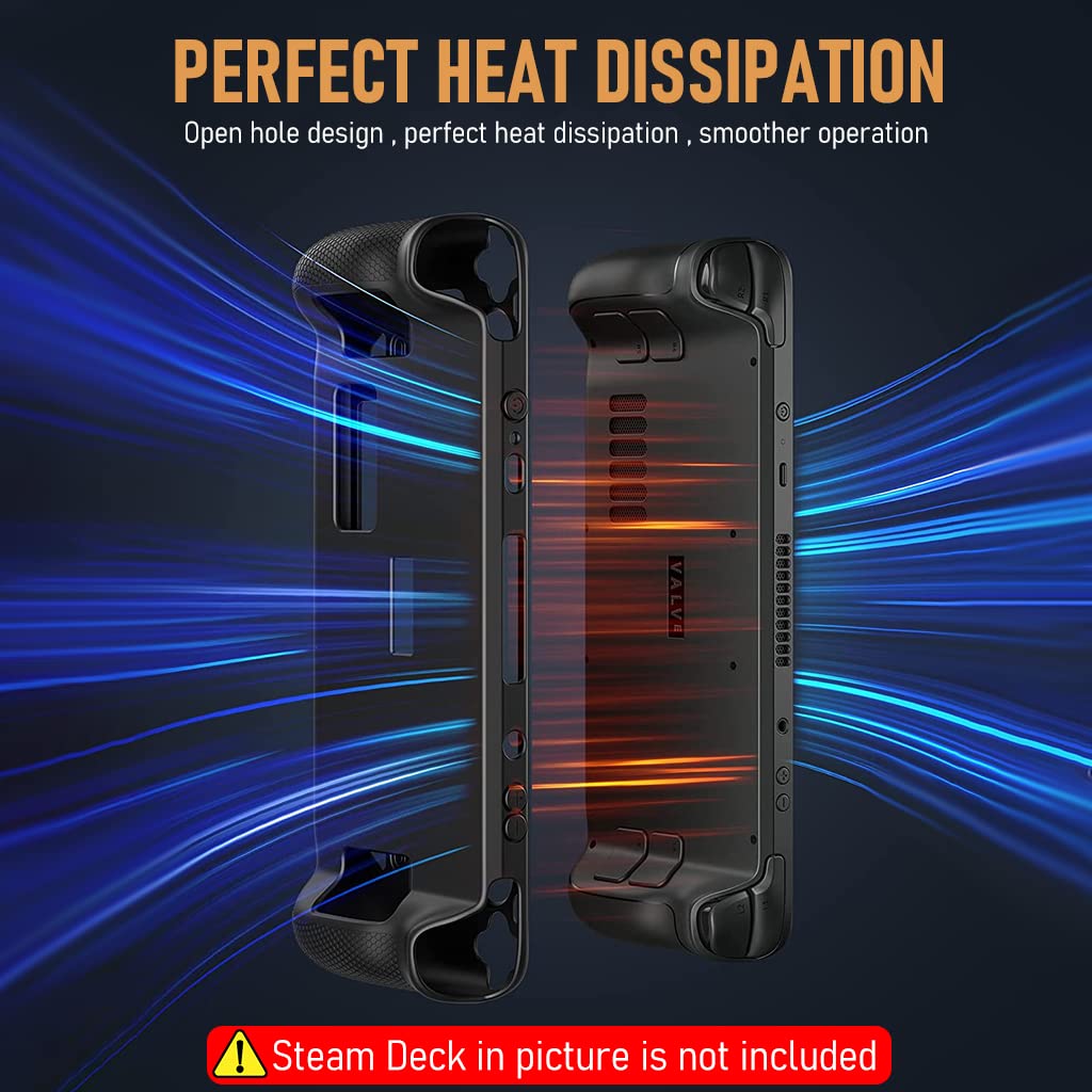 ZORBES® Protective Case for Steam Deck, Silicone Soft Cover Protector with Full Protection, Shock-Absorption and Anti-Scratch Case for Steam Deck, Not Include Steam Deck