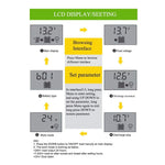 Verilux 10A Solar Charge Controller 12V / 24V, Solar Regulator Lithium Battery/Lead Acid with Dual USB LCD Display, Adjustable parameters Backlit LCD Display and Timing Settings