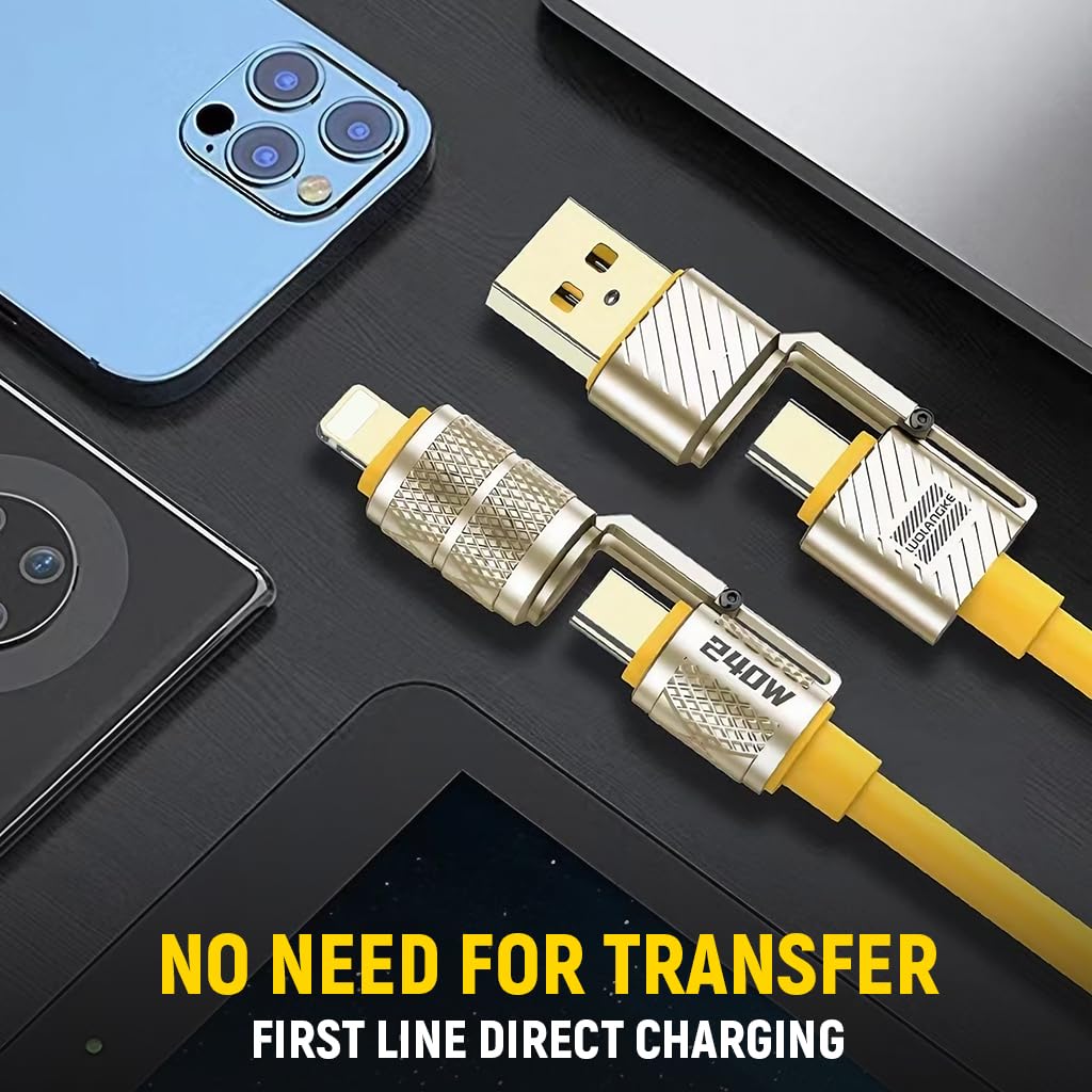 Verilux USB C Fast Charging Cable 240W 1.5m with Zinc Alloy Connectors and Silicone | 2 Pack