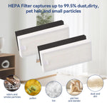 Verilux® Vacuum Cleaner Accessories for ILIFE T10S Robot Vacuum Cleaner with 1 Main Brush, 4 Side Brushes, 2 Mop Cloth, 2 Filters, 2 Dust Collection Bags