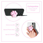 ZORBES® Cute 3D Cat Paw Shape Expandable Collapsible Mobile Phone Grip Stand Holder for Smartphone Tablet Cell Phone Accessory