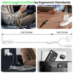 Verilux 4 in 1 Watch Charger Cable for Apple with 4.9 ft USB C Fast Charging Pad | Dual Device Power