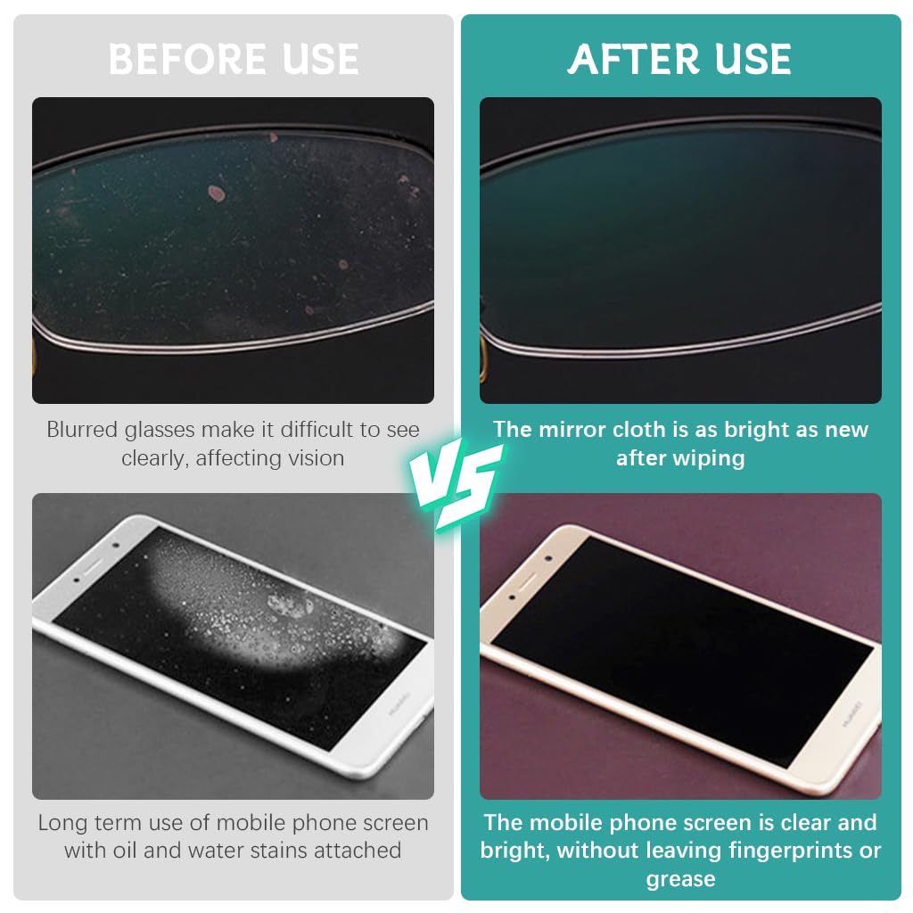 Verilux® Verliux 4 Pack Ultra Premium Microfiber Cleaning Cloth(18x15cm / 6x7 inch) - Premium Cloth for Glasses, Lens, Screens & More