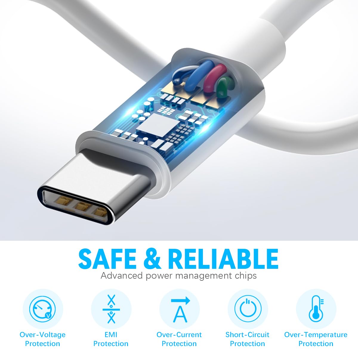 Verilux Multi Type C Cable for iPhone and Galaxy featuring 1.2m Length & Magnetic Charging | 4 in 2 Fast Charger