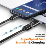 Verilux USB to Type C Adapters 4 Pack for iPhone 15/16 with 10Gbps Data Transfer | OTG Charging Support
