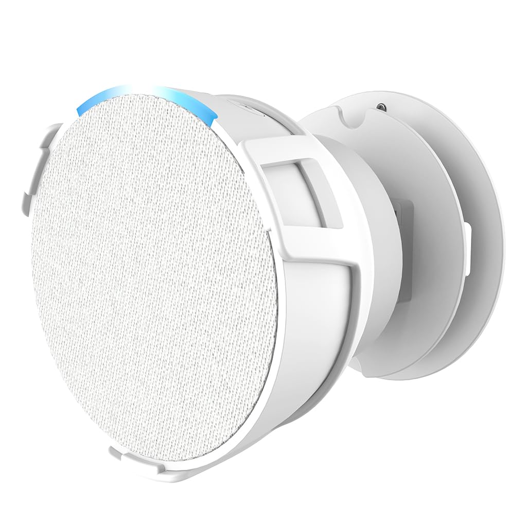 Zeitel® Adjustable Echo Pop Wall Mount - Durable Holder with Cable Organizer, Space Efficient Design for Echo Pop, Secure & Easy Installation, Echo Pop Accessory with Enhanced Sound Quality