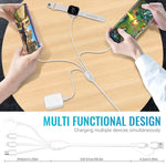 Verilux Watch Charger Cable for Apple with 5.9ft Length and Magnetic Charging Module | USB C and Lightning Connectors