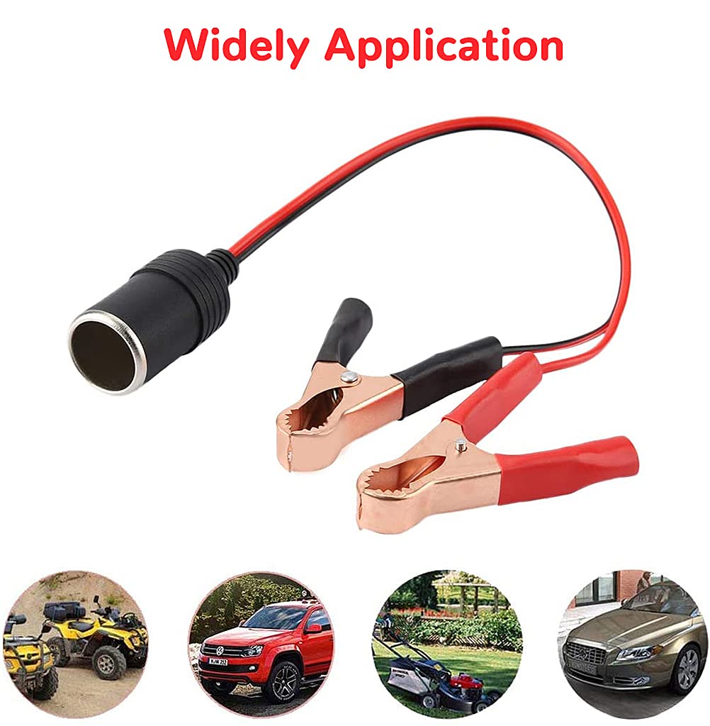 Verilux Car Cigarette Lighter Socket Cable for 12V 24V Battery | 30A Inline Fused Connector